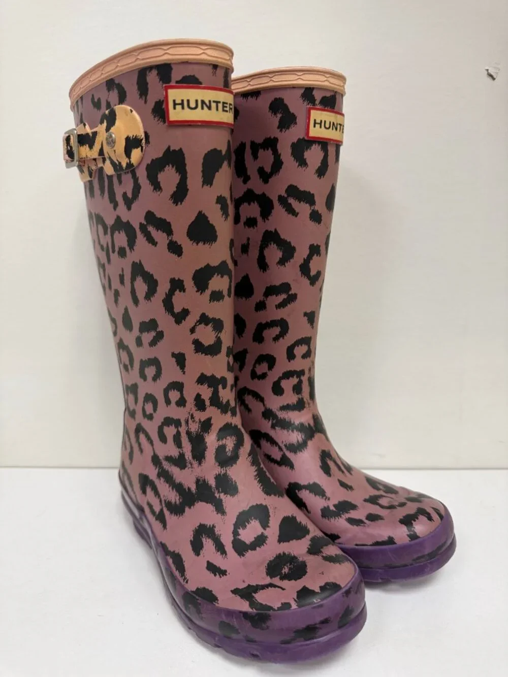 Hunter Girls Leopard Boots